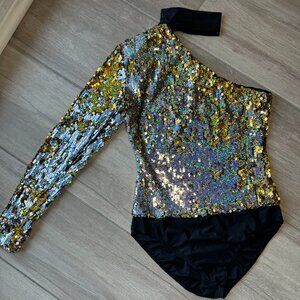 Jaded London Sequin Bodysuit Leotard Going Out Top XS